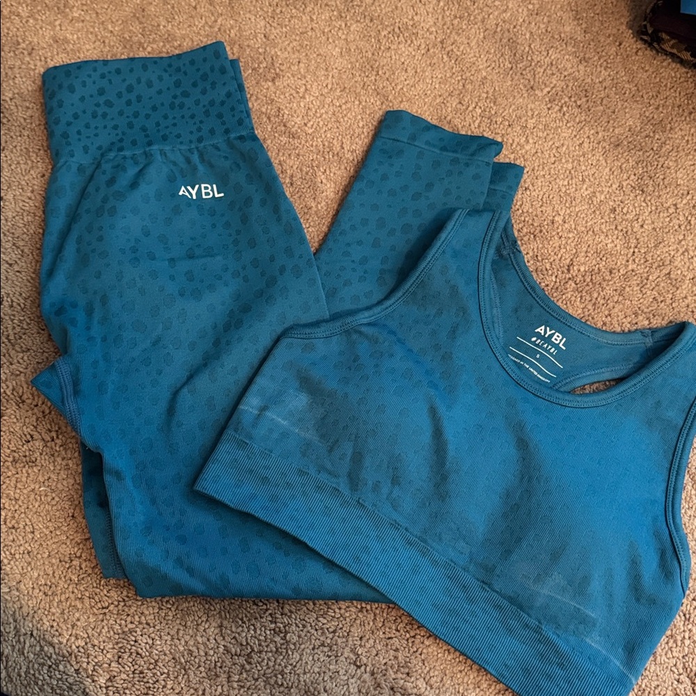 AYBL Teal Print Activewear Set